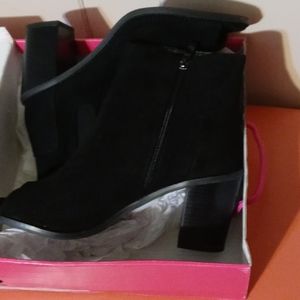 Peep toe booties